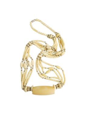 Vintage Handmade Bone Tribal Necklace